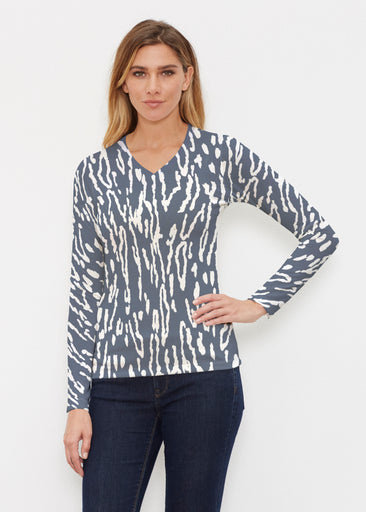 Deep Dive (26079) ~ Butterknit Long Sleeve V-Neck Top