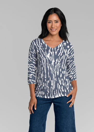 Deep Dive (26079) ~ Signature 3/4 Sleeve V-Neck Top