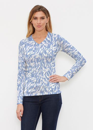 Faded Jeans (26083) ~ Butterknit Long Sleeve V-Neck Top