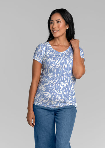 Faded Jeans (26083) ~ Short Sleeve Scoop Shirt