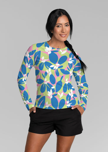 Boca Blue (26084) ~ Long Sleeve Rash Guard