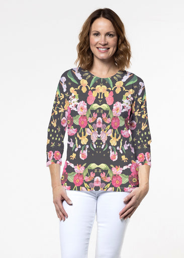 Baroque (26085) ~ Signature 3/4 Sleeve Crew Neck Top