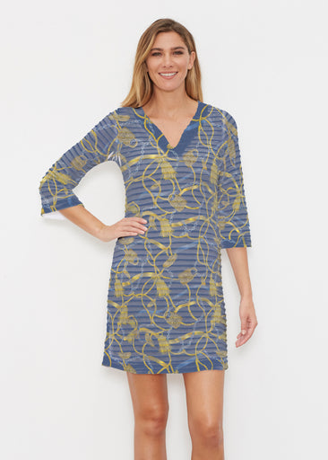 Tassels and Locks (26087) ~ Banded 3/4 Sleeve Dress