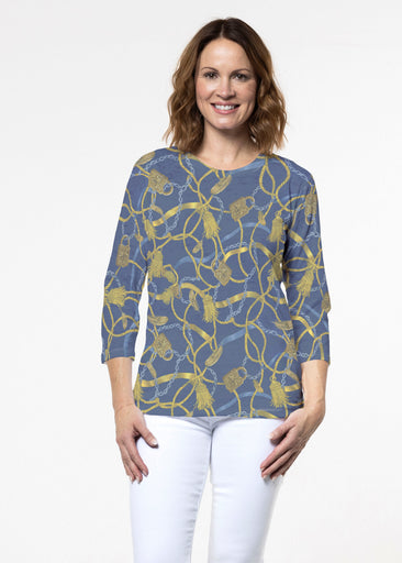 Tassels and Locks (26087) ~ Signature 3/4 Sleeve Crew Neck Top