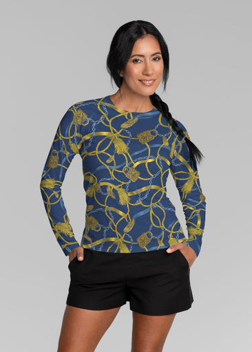 Tassels and Locks (26087) ~ Long Sleeve Rash Guard
