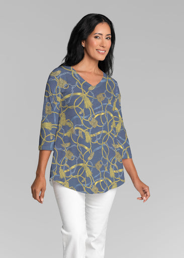 Tassels and Locks (26087) ~ V-neck Flowy Tunic