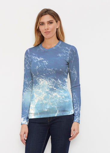 Sea Blue (5098) ~ Butterknit Long Sleeve Crew Top