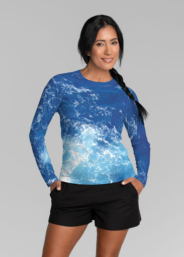 Sea Blue (5098) ~ Long Sleeve Rash Guard