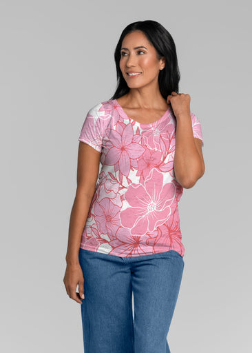 Polly Pink (5268) ~ Short Sleeve Scoop Shirt