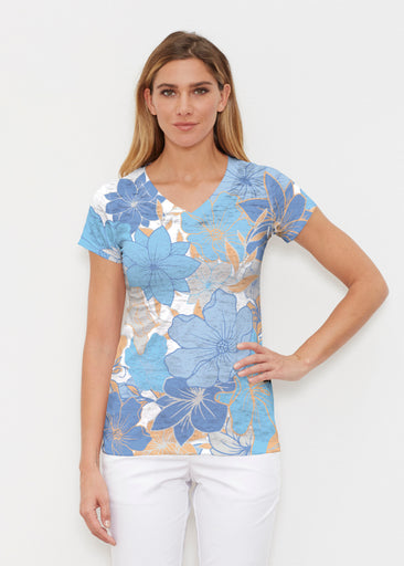 Polly Golden (5270) ~ Signature Cap Sleeve V-Neck Shirt