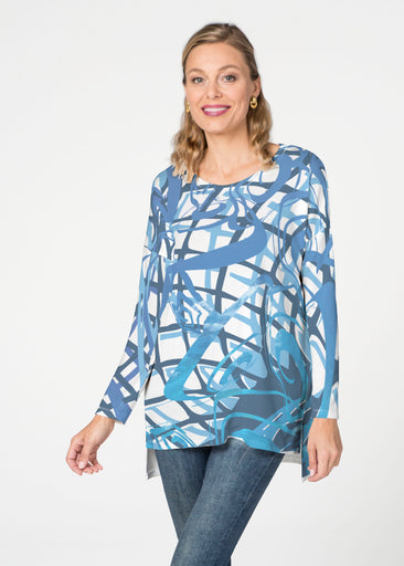 Infinite Blue (5273) ~ Slouchy Butterknit Top
