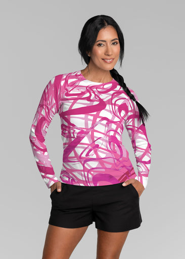 Infinite Pink (5276) ~ Long Sleeve Rash Guard