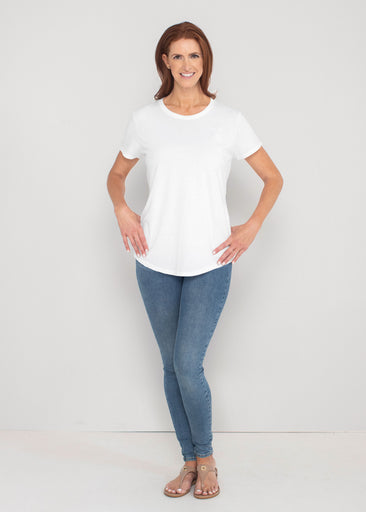 Natural White (5555) ~ Contoured Tri-Blend Scoop Tee