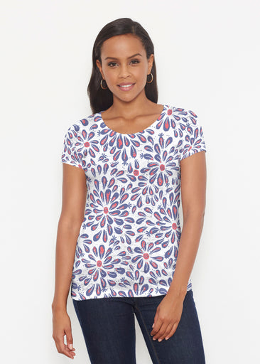 Splashy Dots Fourth (8007) ~ Short Sleeve Scoop Shirt