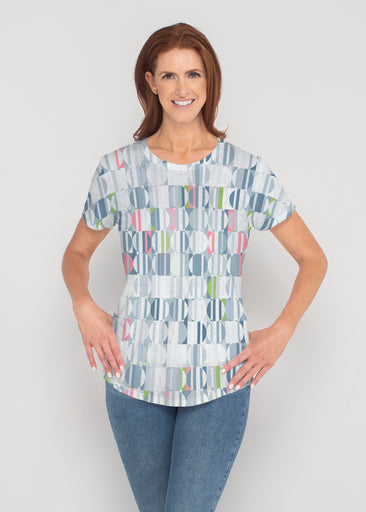 Around We Go (8012) ~ Contoured Tri-Blend Scoop Tee