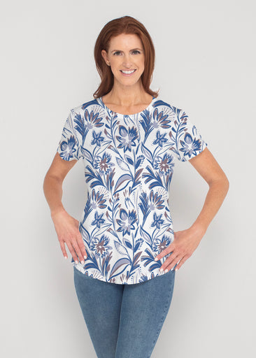 Floral Buds (8015) ~ Contoured Tri-Blend Scoop Tee