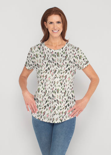 Leopard Bouquet (8019) ~ Contoured Tri-Blend Scoop Tee