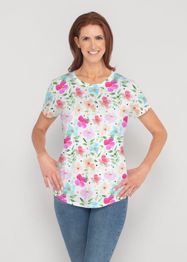 Vibrant Meadow (8026) ~ Contoured Tri-Blend Scoop Tee