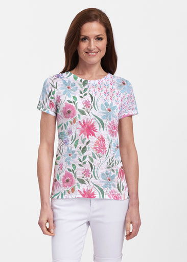 Hello Dolly (8038) ~ Sheer Short Sleeve Crew Shirt