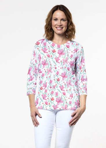 Azalea (8109) ~ Signature 3/4 Sleeve Crew Neck Top