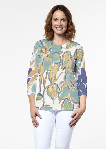 Stefania (8110) ~ Signature 3/4 Sleeve Crew Neck Top