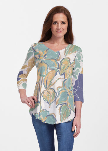 Stefania (8110) ~ V-neck Flowy Tunic