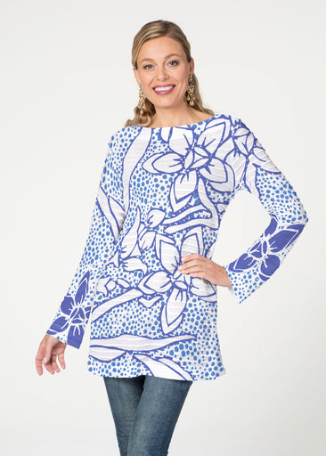 Polka Vine (8111) ~ Banded Boatneck Tunic