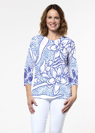 Polka Vine (8111) ~ Signature 3/4 Sleeve Crew Neck Top