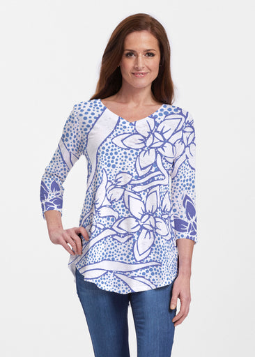 Polka Vine (8111) ~ V-neck Flowy Tunic