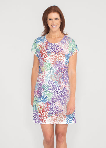 Tropic Coral (8112) ~ Lucy Tee Dress