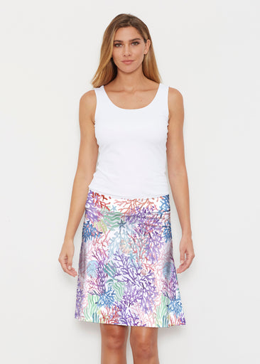 Tropic Coral (8112) ~ Silky Brenda Skirt 21 inch