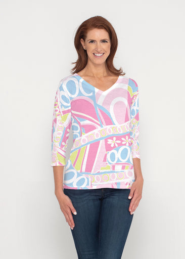 Summer O"S (8140) ~ Signature 3/4 Sleeve V-Neck Top