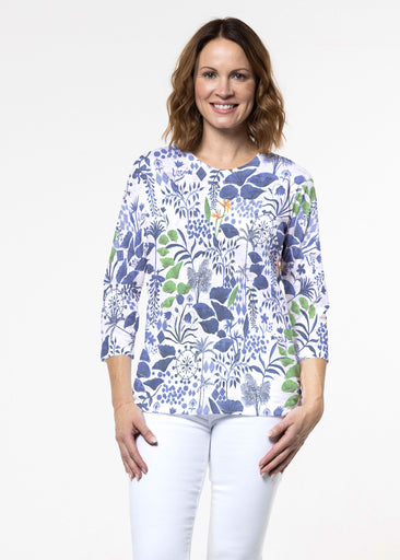 Petals (8141) ~ Signature 3/4 Sleeve Crew Neck Top