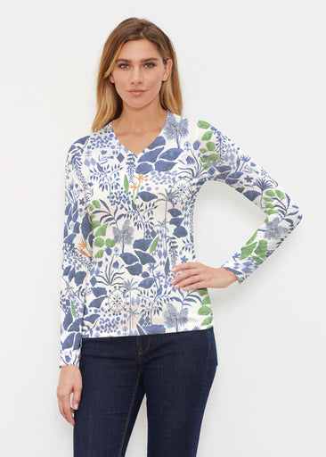 Petals (8141) ~ Butterknit Long Sleeve V-Neck Top