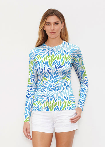 Hotsy Totsy Blue (8143) ~ Long Sleeve Rash Guard