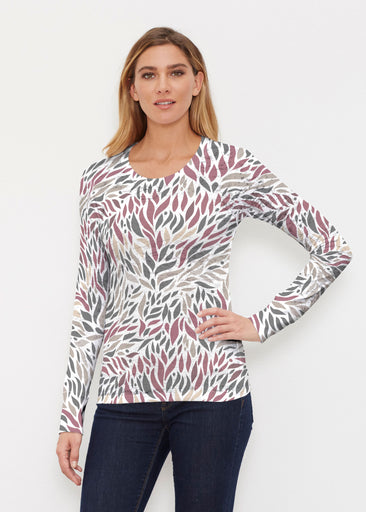 Hotsy Totsy Wine (8144) ~ Thermal Long Sleeve Crew Shirt