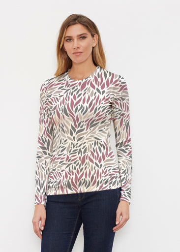 Hotsy Totsy Wine (8144) ~ Butterknit Long Sleeve Crew Top