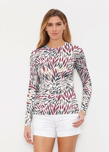 Hotsy Totsy Wine (8144) ~ Long Sleeve Rash Guard