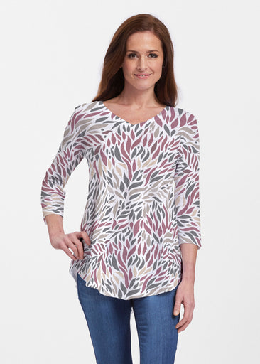 Hotsy Totsy Wine (8144) ~ V-neck Flowy Tunic