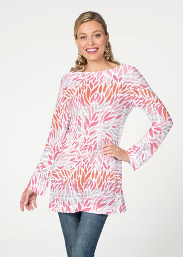 Hotsy Totsy Pink (8145) ~ Banded Boatneck Tunic