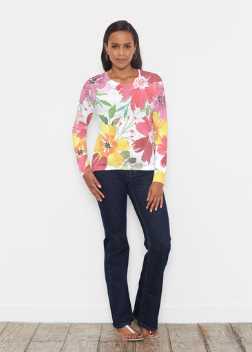 Festive Bloom (8154) ~ Signature Long Sleeve Crew Shirt