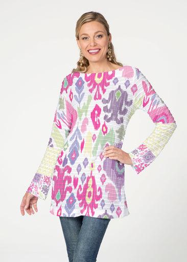 Spring Pastel (8155) ~ Banded Boatneck Tunic