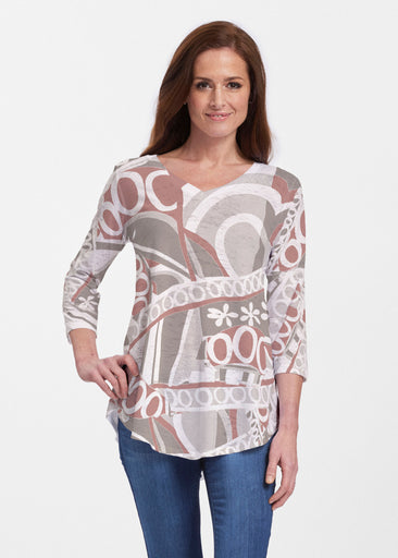 Rusty O"S (8162) ~ V-neck Flowy Tunic