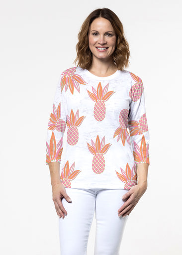 Honolulu (8182) ~ Signature 3/4 Sleeve Crew Neck Top