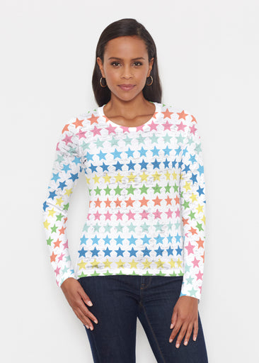 Stars Multi (8183) ~ Signature Long Sleeve Crew Shirt