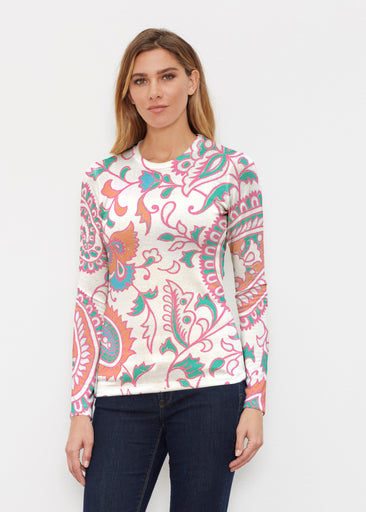Serena Orange (8189) ~ Butterknit Long Sleeve Crew Top