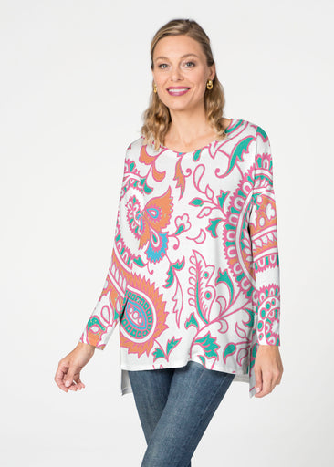 Serena Orange (8189) ~ Slouchy Butterknit Top
