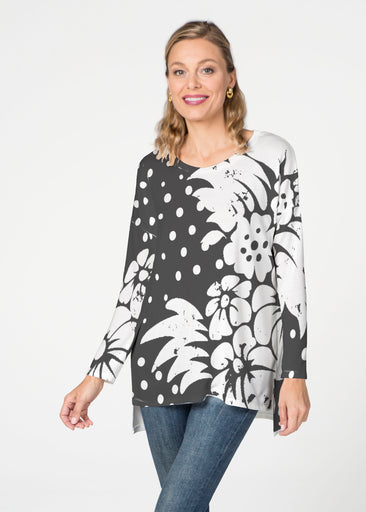 Carlotta Black (8190) ~ Slouchy Butterknit Top