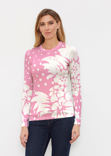 Carlotta Pink (8194) ~ Butterknit Long Sleeve Crew Top