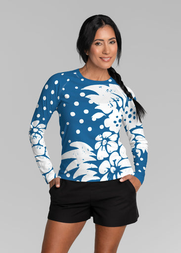 Carlotta Blue (8196) ~ Long Sleeve Rash Guard